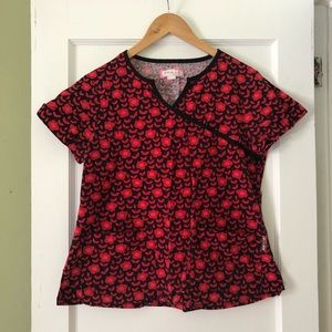 Koi scrub top, size M